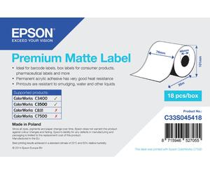 Epson Rotolo etichette, Carta normale, 76 mm