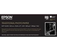 Epson Rotolo Traditional Photo Paper, 43, 18cm x 15m 300gr/m