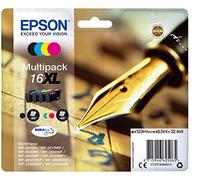 Epson Serie 16XL Penna e Cruciverba - Cartucce originali DURABrite Ultra per Stampante Inkjet, Multipack 4 Colori Formato XL, Stampe Casa/Ufficio fino 450 pagine a colori/500 black, Confezione Retail