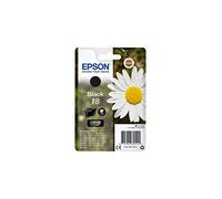 Epson Serie 18 Margherita - Cartucce originali Claria Home per Stampante Inkjet, Multipack 1 Colore (Nero) Formato STD, Stampe Casa/Ufficio fino 175 Pagine, Confezione Retail