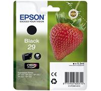 Epson Serie 29 Standard Fragole - Cartucce originali Claria Home per Stampante Inkjet, Single Pack 1 Colore (Nero) Formato STD, Stampe Casa/Ufficio fino 175 Pagine, Confezione Retail