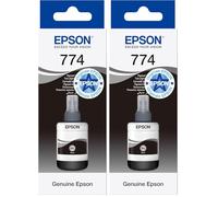 Epson Serie 774 EcoTank, Flacone di Inchiostro a Pigmenti, 140 ml, Nero (Confezione da 2)