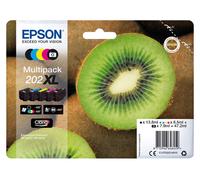 Epson Set 4x Originale Inchiostro Cartucce 202 XL (Kiwi) Expression Prem XP