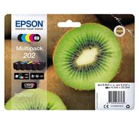 Epson Set 5x Originale Inchiostro Cartucce 202 (Kiwi) Expression Premium XP 6000