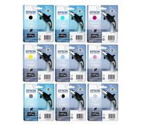 Epson Set completo di cartucce d'inchiostro originali T7601, T7602, T7603, T7604, T7605, T7606, T7607, T7608, T7609 per SureColor SC-P600, in confezione originale