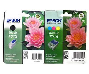 EPSON T013+T014 CARTUCCIA ORIGINALE NERO+COLORE STYLUS C20/C40 STYLUS COLOR 480