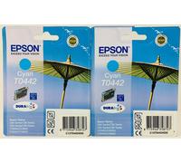 EPSON T0442 CARTUCCIA ORIGINALE CIANO STYLUS C64/C66/C84/C86/CX3600/CX6400 X 2PZ