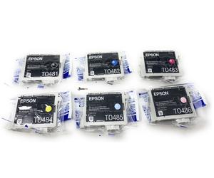 EPSON T0487 MULTIPACK ORIGINALE BK/C/M/Y/LC/LM STYLUS PHOTO R200/R300/R320/RX600