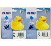 EPSON T0552 CARTUCCIA ORIGINALE CIANO STYLUS PHOTO R240/RX420/RX425/RX520 X 2PZ