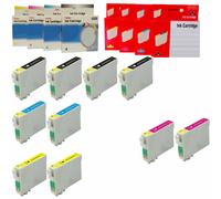 EPSON T0611-T0614 KIT 4 10 20 30 CARTUCCE COMPATIBILI NO OEM BK C M Y 16 ml