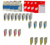 EPSON T0711-T0714 KIT 4 10 20 30 CARTUCCE COMPATIBILI NO OEM BK C M Y 14 ml