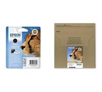 Epson T0715 Serie Ghepardo, Cartuccia A Getto D'Inchiostro Durabrite Ultra, Formato Standard & T071 Serie Ghepardo, Cartuccia Originale Getto D'Inchiostro Durabrite Ultra, Formato Standard