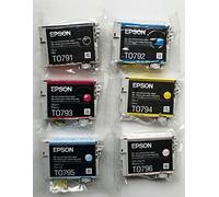 Epson T0791 T0792 T0793 T0794 T0795 T0796 - Cartucce d'inchiostro originali Stylus Photo 1400/P50/PX700W/710/800FW/810FW/ PX660/720WD/730WD/820FWD/830FWD/830FWD/830 FWD