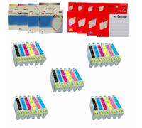 EPSON T0801-T0806 KIT 6 12 24 30 CARTUCCE COMPATIBILI 15ml BK C M Y LC LM