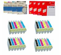 EPSON T0801-T0806 KIT 6 12 24 30 CARTUCCE COMPATIBILI 15ml BK C M Y LC LM