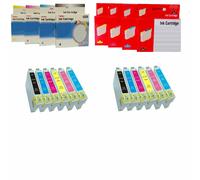 EPSON T0801-T0806 KIT 6 12 24 30 CARTUCCE COMPATIBILI 15ml BK C M Y LC LM
