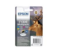 Epson T130 Serie Cervo, Cartuccia Originale Getto d'Inchiostro DURABrite Ultra, Formato XL, Multipack 3 Colori
