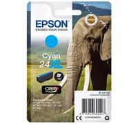 EPSON - T2432 24XL / Elephant Cartuccia Ink Originale Ciano per Expression Photo XP-960 / XP-950 / XP-860 Capacit 740 Pagine