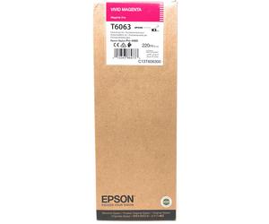 EPSON T6063 CARTUCCIA TANICA ORIGINALE MAGENTA STYLUS PRO 4800/4880 220ml [2020]