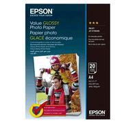 Epson Value Glossy Photo Paper C13S400035, 200 g/m2, A4, 20pz, bianco, carta fotografica
