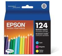 EPSON124DURABrite Ultra Ink Standard Capacity Color Combo Pack (T124520-S) Compatibile con Stylus NX-125, NX-127, NX-130,