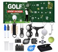EPUMP Calendario dell'Avvento da golf 2025, per uomini e adolescenti, 24 giorni, con accessori da golf, tra cui palline da golf, pennarelli, regali di Natale per papà, marito o fidanzato