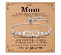 EPVIDO Regali per ragazze braccialetti infinito per donne compleanno Natale Link gioielli per figlia, nipote, nipote, sorella, Mom Gift, Rame, Non pietra preziosa