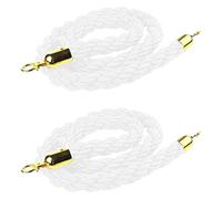 EPYBJYWQ Barrier Rope 2 Confezione Barriera della Corda Intrecciata con Ganci, Corda Barriera Corde Torte Post for Ristorante Cinema Decor(400cm/13.1 in)