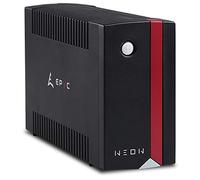 EPYC® NEON - UPS per PC e Modem, Potenza 1000VA/600Watt, Gruppo di Continuità per Casa, Tecnologia Line Interactive, AVR, 3 Uscite Schuko, UPS 1000VA, Nero