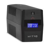 EPYC® NYTRO - UPS a Onda Sinusoidale Pura, Potenza 800VA/480Watt, UPS per PC da Gaming, PFC Attivo, MAC e Console da Gioco, 2 Uscite Schuko, Line Interactive, AVR, Display LCD