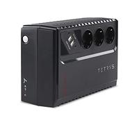 EPYC TETRYS - UPS a Ciabatta Multipresa, Potenza 800 VA / 480 Watt | Gruppo di Continuità per PC, Line Interactive, Funzione AVR, 3 Uscite Schuko, Caricabatterie USB per Smartphone e Tablet