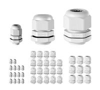 EPYINS 40 Pezzi Pressacavi Elettrici Impermeabili IP68, per Cavi da Ø 13-18mm,Passacavi a Tenuta Stagna con Ghiera,Filettatura M12/M20/M25,per Scatola di Derivazione, Quadro Elettrico Esterna