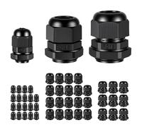 EPYINS 50 Pezzi Pressacavi Elettrici Impermeabili IP68, per Cavi da Ø 12-15mm,Passacavi a Tenuta Stagna con Ghiera,Filettatura PG 7/PG 13.5/PG19,per Scatola di Derivazione, Quadro Elettrico Esterna