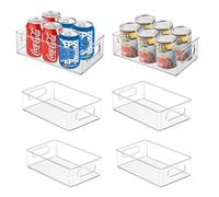 Epzia Set di 6 organizer per frigorifero, cassetto, senza BPA, per alimenti, frutta, verdura, pratico aiuto da cucina e organizer