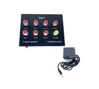 EQ-7 Amplificatore di Segnale Audio per Cuffie Equalizzatore EQ A 7 Bande Equalizzatore Audio Digitale A 2 Canali + Adattatore di Alimentazione 12V