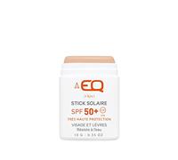 EQ | Stick crema solare viso bio - sabbia beige - Protezione molto alta SPF50+ - 10g - Per atleti e bambini - Resistente all'acqua - Filtri minerali - Rispetta l'ambiente marino - Prodotto in Francia