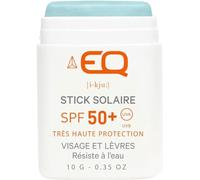 EQ | Stick Solare Organica - Turchese - Protezione molto alta SPF50+ - 10g - Per sportivi e bambini - Resistente all'acqua - Filtri minerali - Rispetta l'ambiente marino - Made in France