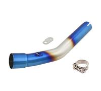 EQAUHYB Tubo di Scarico Moto Compatibile con Yamaha per Tenere700 XTZ700 2019 2020 2021 2022 2023 Silenziatore Scarico Motocicletta per Espace Moto Modify Tubo Collegamento Centrale 50,8 Mm(Blue)