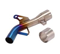 EQAUHYB Tubo di Scarico Moto per Ninja per Z900 Z900e A2 2017 2018 2019 Scarico per Motociclette Sistemi per Fuga Modifica Tubo di Collegamento Centrale Sostituzione Catalizzatore(Blue)