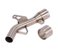 EQAUHYB Tubo di Scarico Moto per Ninja per Z900 Z900e A2 2017 2018 2019 Scarico per Motociclette Sistemi per Fuga Modifica Tubo di Collegamento Centrale Sostituzione Catalizzatore(Silver)