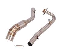 EQAUHYB Tubo di Scarico Moto per Z125 2015-2023 Scarico Motociclette per Escape Modified Tubo Collegamento Centrale Anteriore in Acciaio Inossidabile Senza Silenziatore