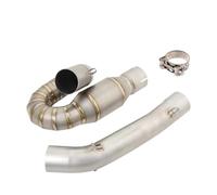 EQAUHYB Tubo di Scarico Moto per ZX10R per Ninja 2009-2020 Sistemi Scarico Motociclette Tubo Collegamento Centrale per Espace Moto Marmitta 50,8 Mm Collegamento Tubo Scarico Motocicletta per Connect