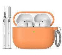 EQD Custodia per AirPods Pro 3, materiale in silicone liquido - arancione