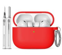 EQD Custodia per AirPods Pro 3, materiale in silicone liquido - Rosso