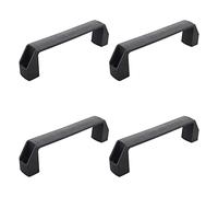 EQEQE Cinghia for maniglia for bagagli, cinghia di trazione, 4 pezzi maniglia di trazione 108 x 20 x 38 mm dimensioni plastica for armadietto domestico cassetto porta nero(4pcs,180 mm)