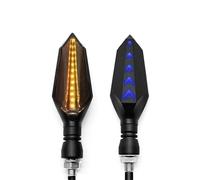 EQJSHL Indicatori Di Direzione Per Moto Per Y&amaha XSR 900 TDM 900 MT125 MT01 MT03 MT25 YBR 125 Indicatori di svolta Luce(Giallo blu,2 pezzi)
