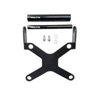 EQJSHL Supporto Per Navigatore GPS Per Moto Per Royal Enfield Himalayan 450 2024 2025 In Alluminio CNC Con Piastra Di E Barra Trasversale Staffa Di Cellulare(Nero 1,12+22mm)