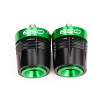 EQJSHL Terminali, Tappi, Slider per Manopole Manubrio per Moto per K&awasaki Z900 Z650 Z750 Z400 Z800, per Ninja 400 650, per Versys 650 Z 900 RS SE Protezione Anticaduta(Verde,X-2)