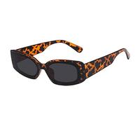 EQNSMDTGZ Occhiali da Sole da Donna Occhiali da sole Candy Small Box-shaped Transparent Street Personalizzato Vintage(Leopard)