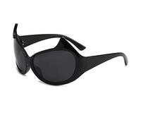 EQNSMDTGZ Occhiali da Sole da Donna Occhiali da sole con orecchie, modellismo strada Personalizzato Vintage(Schwarz)